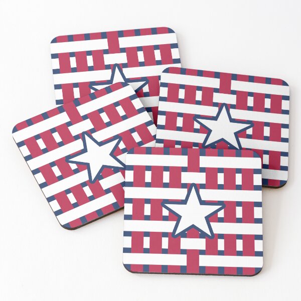 Item preview, Fabric Weave Types #05 - Weft Rib Weave Irregular Pattern - USA version - Red, White and Blue designed and sold by DesignCentrum.