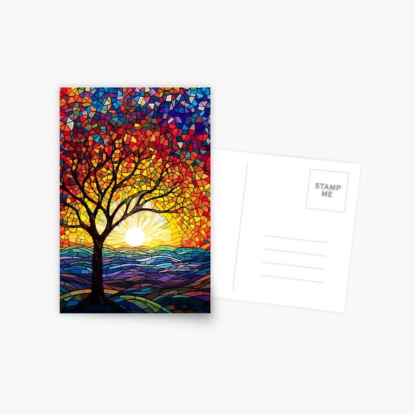 Item preview, Beautiful abstract autumn forest at sunset designed and sold by MargaretWiktor.