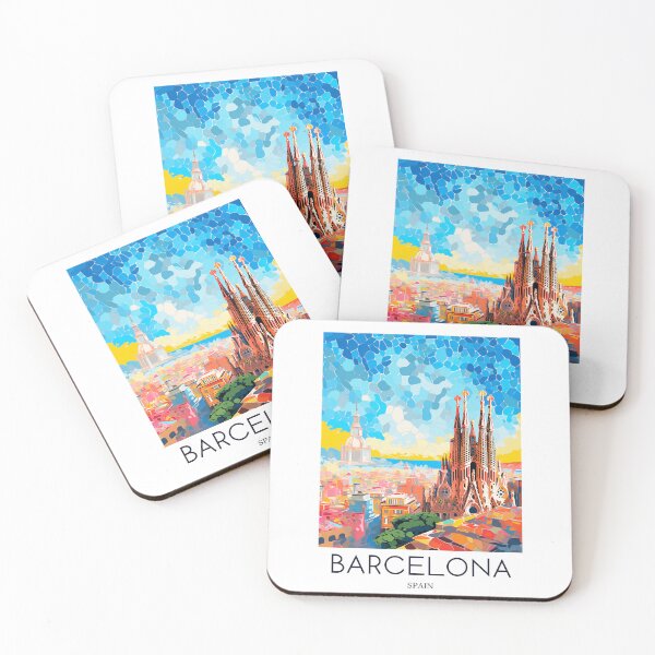 Item preview, A Pop Art Travel Print of Barcelona - Spain designed and sold by StudioRedKoala.