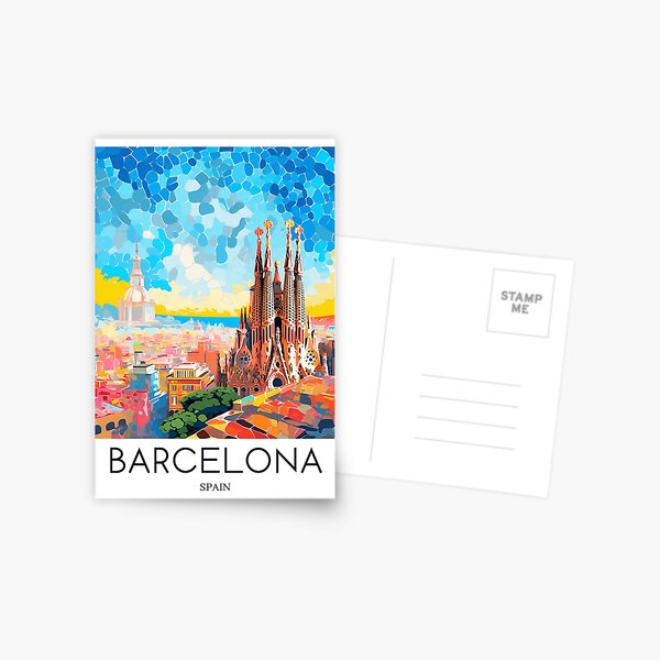 Artikel-Vorschau von Ein Pop-Art-Reisedruck von Barcelona – Spanien, designt und verkauft von StudioRedKoala.