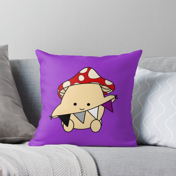 Item preview, Asexual and demisexual flag mushroom designed and sold by bookwoof.
