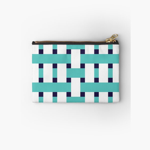 Item preview, Fabric Weave Types #05 - Weft Rib Weave Irregular Pattern - Vibrant Colors - White, Green and Blue designed and sold by DesignCentrum.