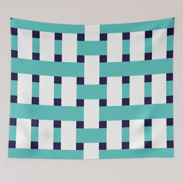 Item preview, Fabric Weave Types #05 - Weft Rib Weave Irregular Pattern - Vibrant Colors - White, Green and Blue designed and sold by DesignCentrum.