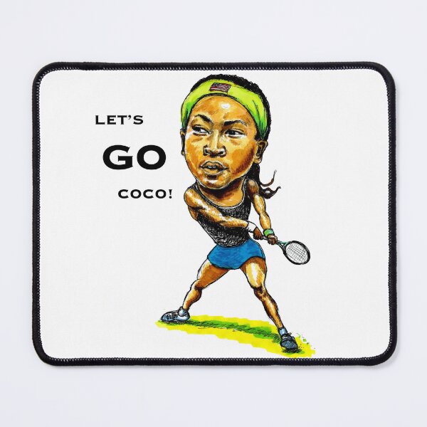 Item preview, Coco Gauff caricature - Lets go Coco! designed and sold by dizzycatbiz.