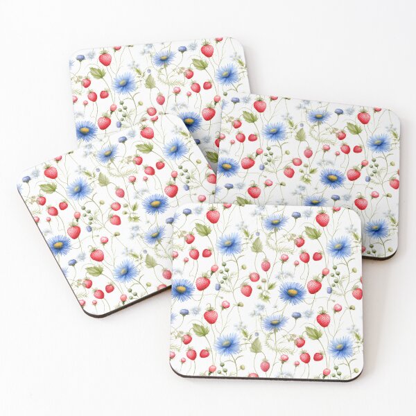 Item preview, Flores azules y fresas designed and sold by dantheman9613.