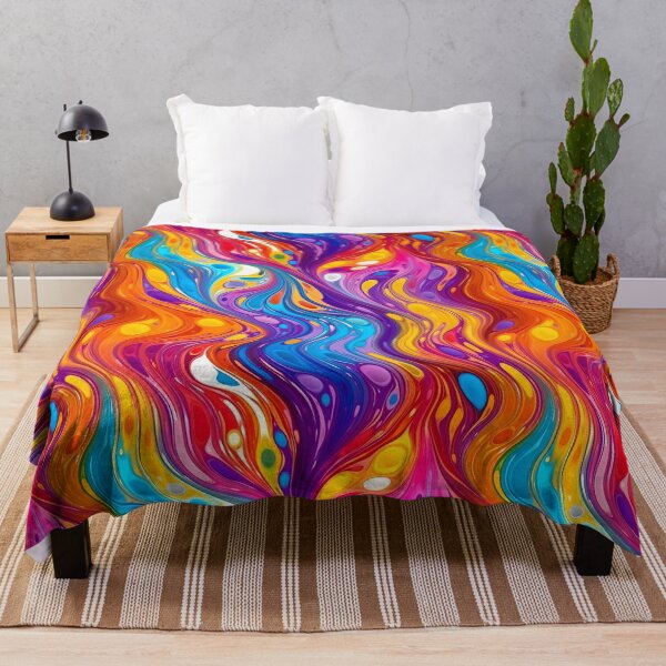Aperçu de l'œuvre Colorful Abstract Rainbow Flag créée et vendue par TheMerch-er.