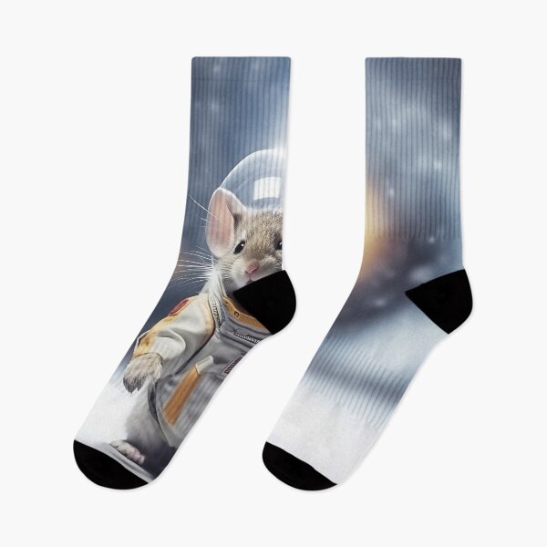 Item preview, Mouse astronaut in a space suit. Mouse with black eyes, nice, sweet animal, small nose. Colorful. Photo realistic, concept art, cinematic light. designed and sold by anytka.