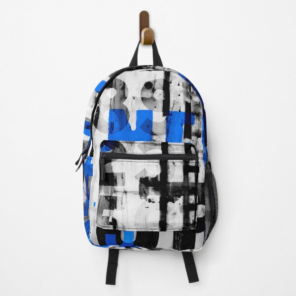 Item preview, Grunge Typo Street Art Black And White With Blue designed and sold by artsandsoul.