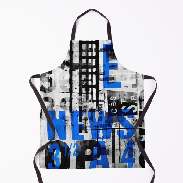 Item preview, Grunge Typo Street Art Black And White With Blue designed and sold by artsandsoul.