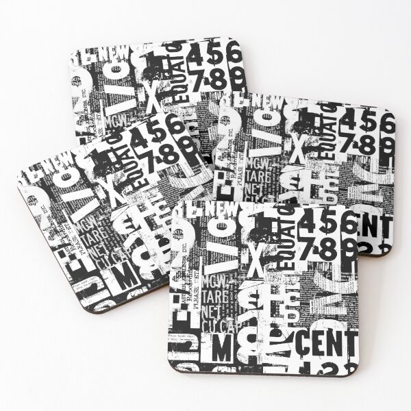 Item preview, Grunge Typography Urban Style With Letters And Numbers Black And White designed and sold by artsandsoul.