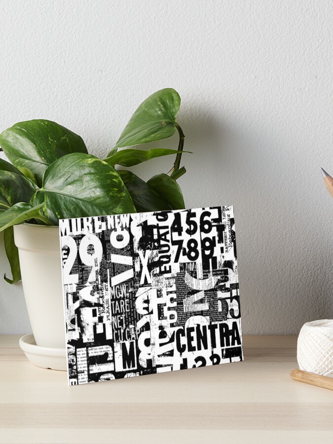 Grunge Typography Urban Style With Letters And Numbers Black