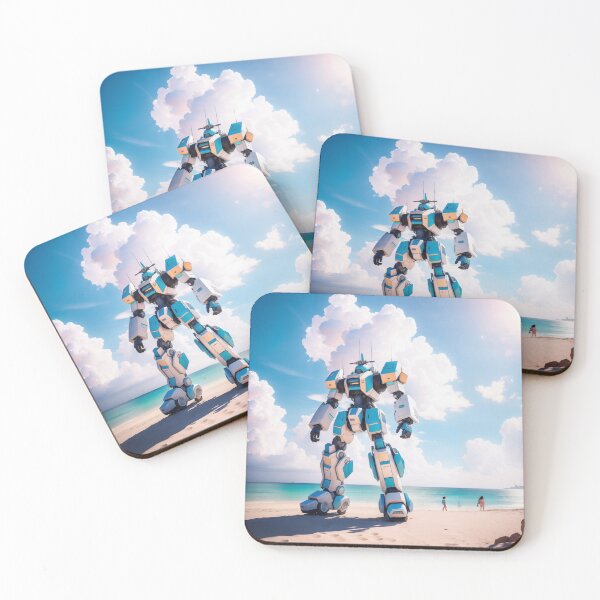 Item preview, Gundam mech unit at the beach designed and sold by deadkesn.