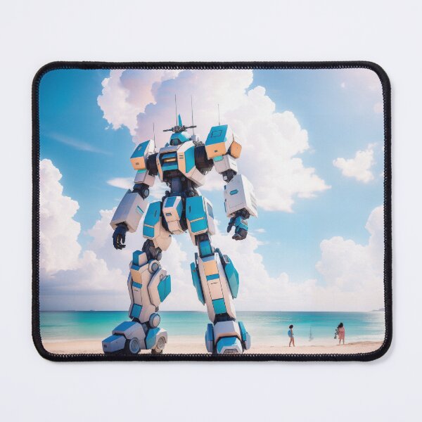 Item preview, Gundam mech unit at the beach designed and sold by deadkesn.