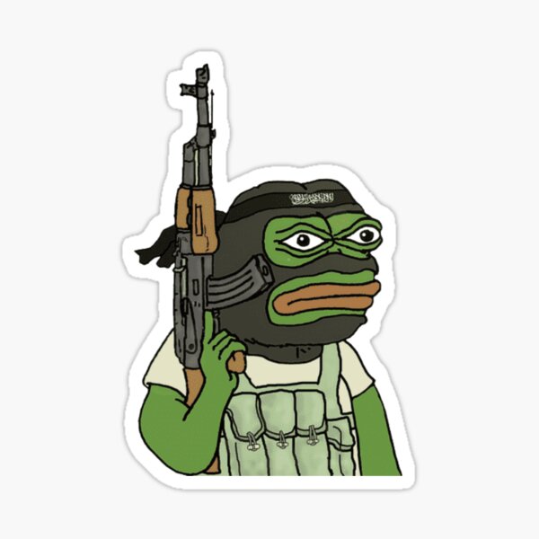 Pepega with Gun Sticker for Sale by renukabrc