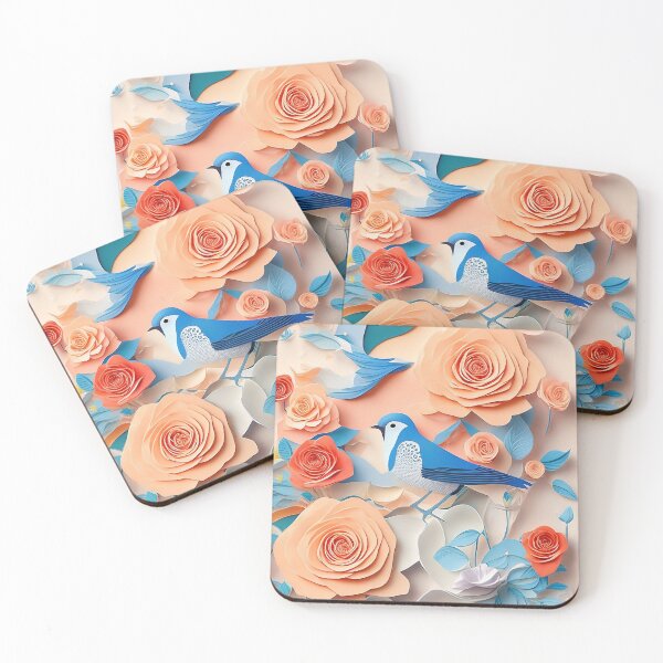 Item preview, Blue Bird on Orose Roses designed and sold by Happy24online.