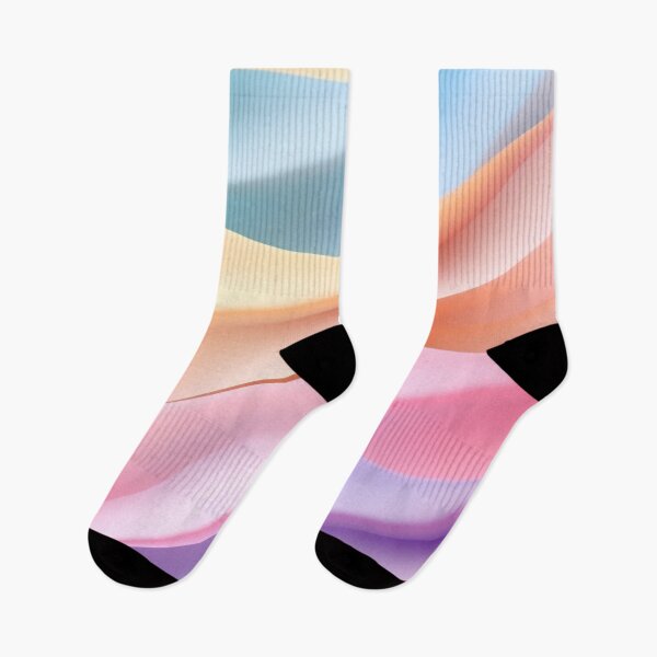 Item preview, Abstract rainbow textile waves background. Curved wave in motion. A soft background with a pastel-colored gradient. Fashion color trends. Soft focus. designed and sold by anytka.