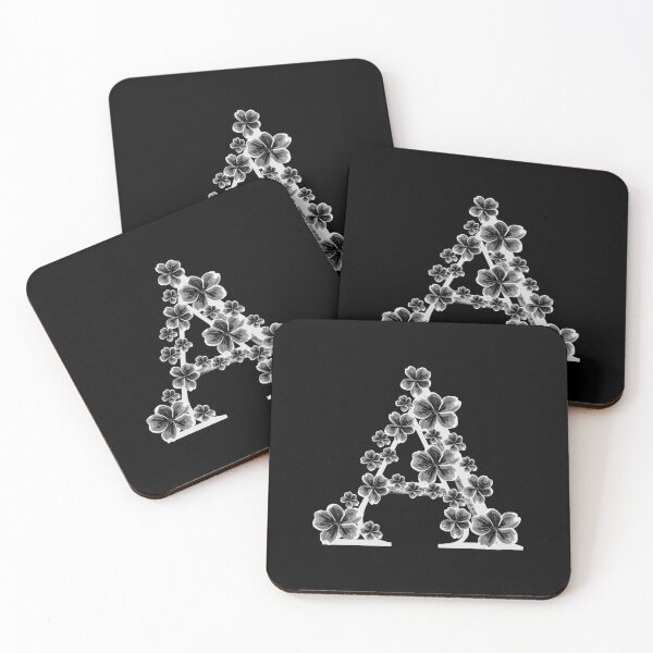 Item preview, Letter A floral monogram designed and sold by Fransyn.