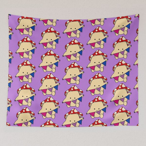 Item preview, Bisexual flag mushroom designed and sold by bookwoof.