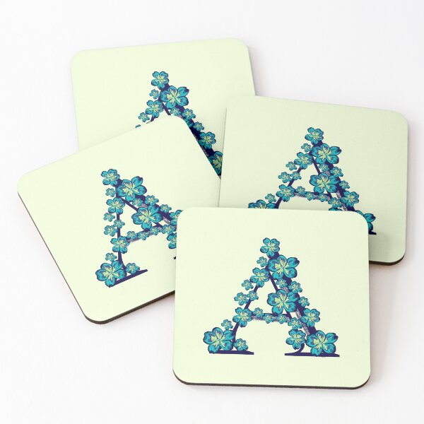 Item preview, Letter A floral monogram designed and sold by Fransyn.