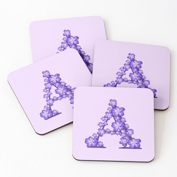 Item preview, Letter A floral monogram designed and sold by Fransyn.