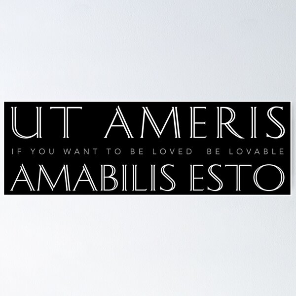 Item preview, Latin Inspirational Quote: Ut Ameris Amabilis Esto (If You Want to be Loved, Be Lovable) designed and sold by Elvin Dantes.