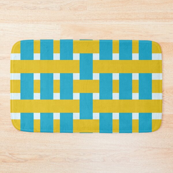 Item preview, Fabric Weave Types #05 - Weft Rib Weave Irregular Pattern - Vibrant Colors - Yellow and Blue designed and sold by DesignCentrum.