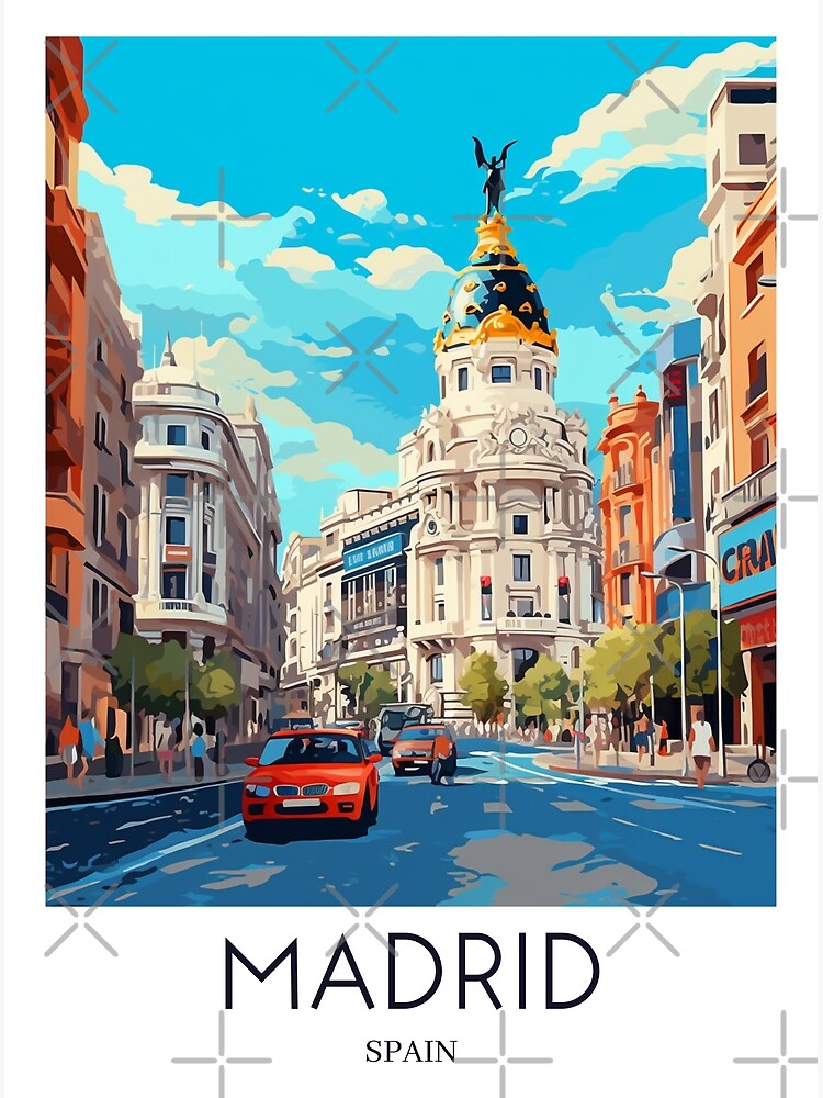 A Pop Art Travel Print of Madrid - Spain