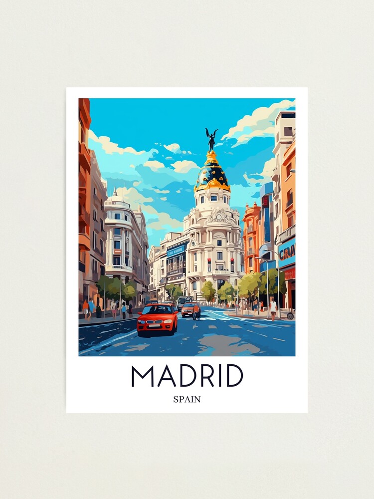 A Pop Art Travel Print of Madrid - Spain