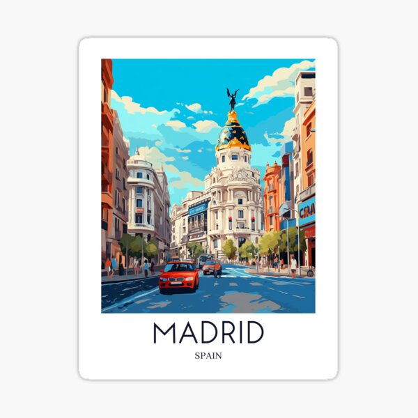 Artikel-Vorschau von Ein Pop-Art-Reisedruck von Madrid – Spanien, designt und verkauft von StudioRedKoala.