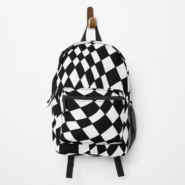 Item preview, Black and White Warped Checkerboard designed and sold by velvetearth.
