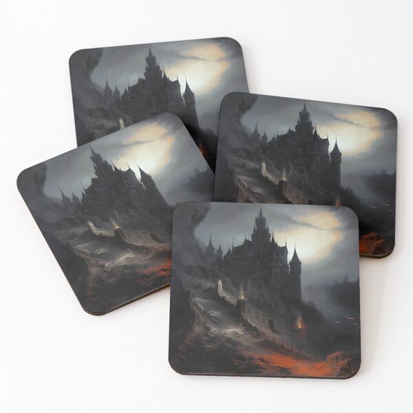Item preview, Gothic Castle Amidst Twilight - Evocative of Legendary Vampire Lore designed and sold by nightfallcanvas.