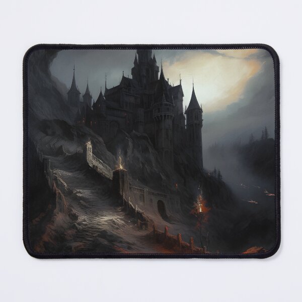 Item preview, Gothic Castle Amidst Twilight - Evocative of Legendary Vampire Lore designed and sold by nightfallcanvas.