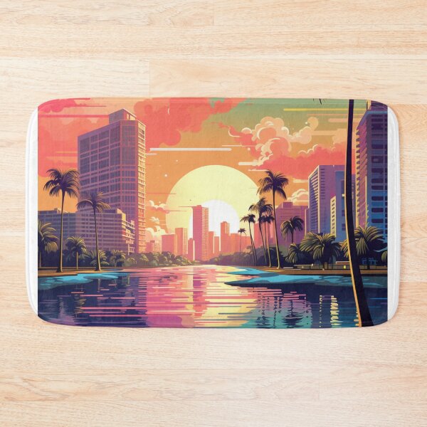 Item preview, A Pop Art Travel Print of Miami Florida - US designed and sold by StudioRedKoala.