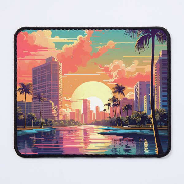 Item preview, A Pop Art Travel Print of Miami Florida - US designed and sold by StudioRedKoala.