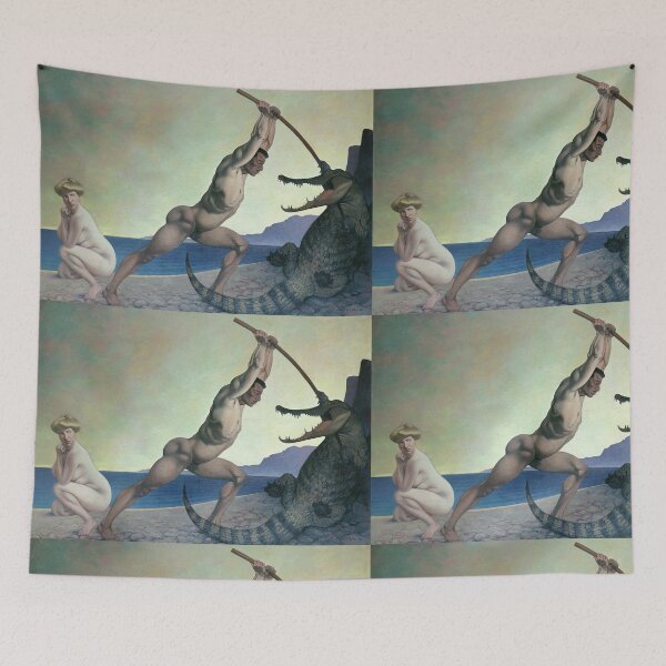 Item preview, Canvas Persée tuant le dragon  designed and sold by TeeARTHY.