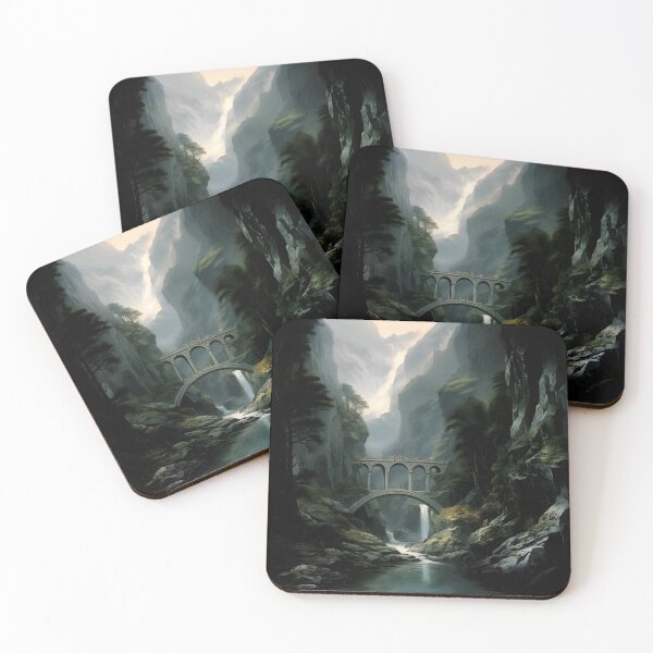 Item preview, Elven Haven Amidst Nature - Inspired by Epic High Fantasy designed and sold by nightfallcanvas.