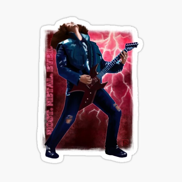 Item preview, “Most. Metal. Ever.” Eddie Munson, Stranger Things designed and sold by DBurkArt.