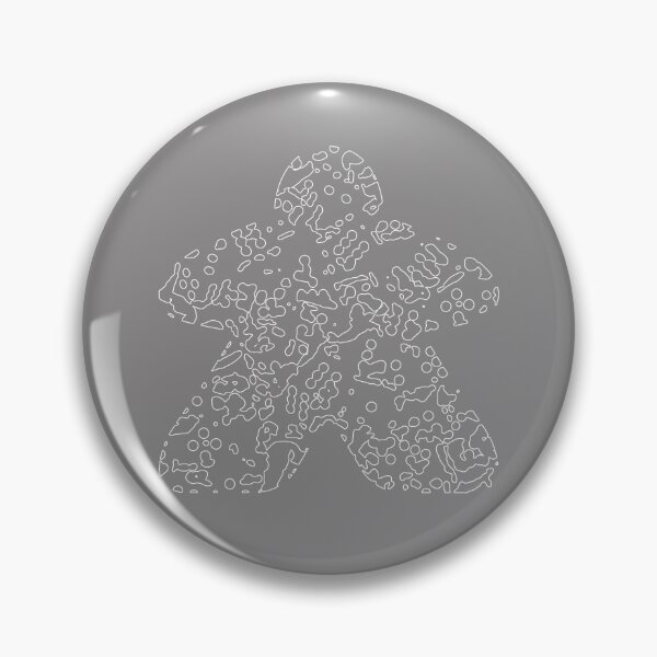 Aperçu de l'œuvre Meeple of Dice - Dés abstraits en contour blanc (tabletop / boardgame / rpg D6) créée et vendue par Soludum Dice & Meeple Merch.