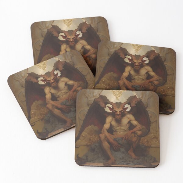 Item preview, Crimson Winged Guardian - Gargoyle-Inspired Dark Fantasy Art designed and sold by nightfallcanvas.
