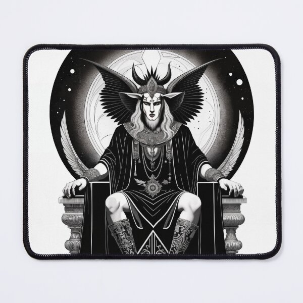 Item preview, Baphomet on throne in human form designed and sold by deadkesn.