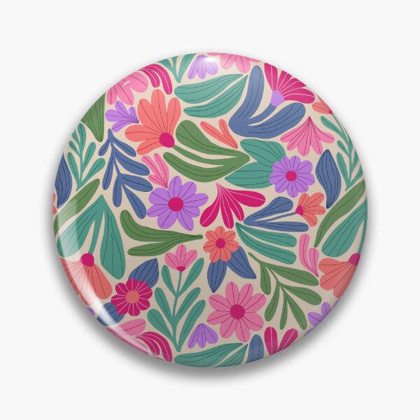 Item preview, Bright happy flowers in cream designed and sold by Illustrated by Nat.
