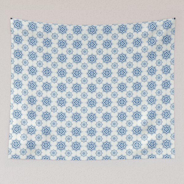 Item preview, Geometric majolica painted in watercolours designed and sold by Yes-Monkey.