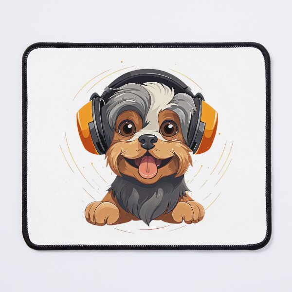 Item preview, DJ Dog Wearing Headphones | Puppy Wearing Headphones designed and sold by CoolHippoQuotes.