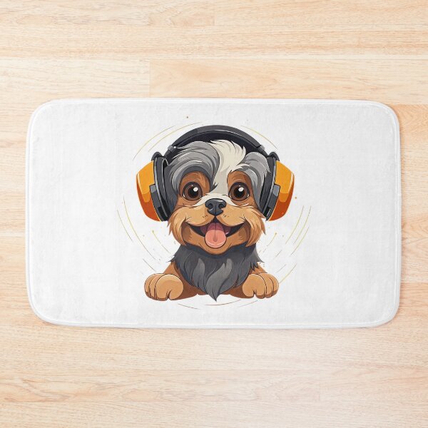 Item preview, DJ Dog Wearing Headphones | Puppy Wearing Headphones designed and sold by CoolHippoQuotes.