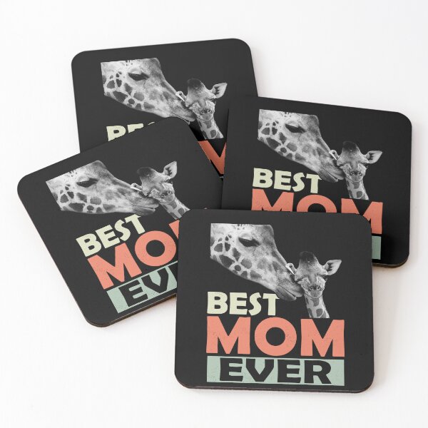 Item preview, Mother Giraffe Nudging Baby Giraffe: Best Mom Ever in Color designed and sold by Abanak.