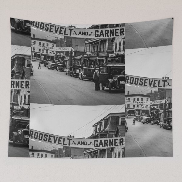 Item preview, Roosevelt banner, Hardwick, Vermont - 1936 designed and sold by lobodelnoir.