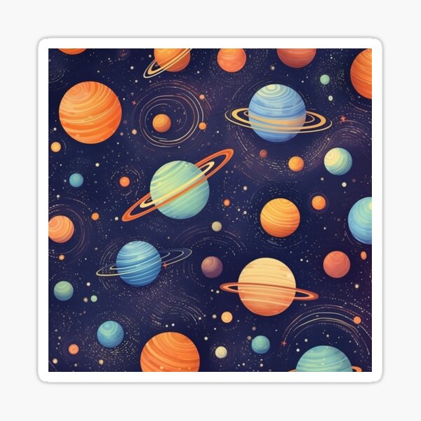 Item preview, Colorful Planets Floating in Space Design - Exclusive Sale! designed and sold by Victornewyork.