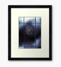 Midnight Blue Spider Web Framed Print