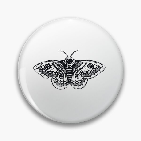 Item preview, Moth With Eyes Tattoo Style (Black) designed and sold by artwithkristen.