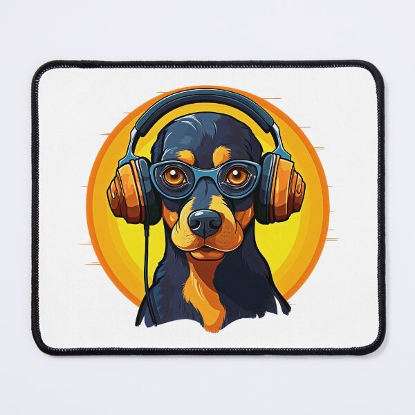 Item preview, DJ Dog Wearing Headphones | Puppy Wearing Headphones designed and sold by CoolHippoQuotes.